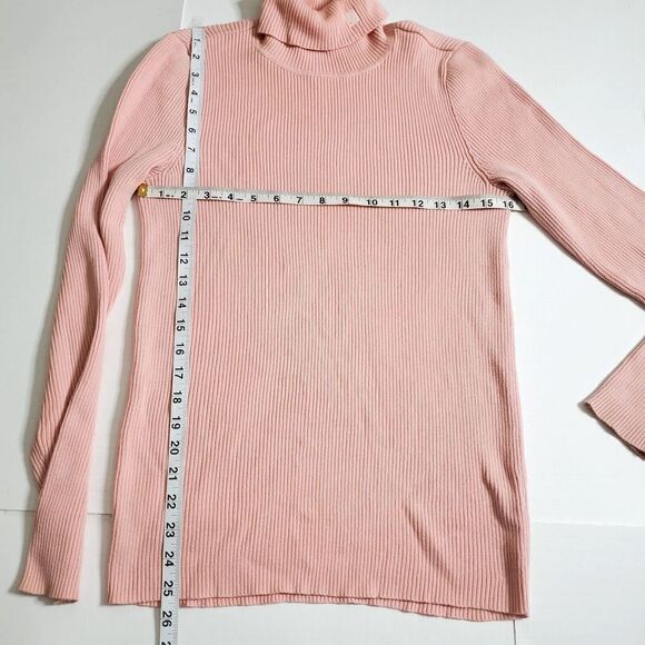 Lauren Ralph Lauren Womens Pink Turtleneck Sweater Size M LRL VTG 90s Cotton - Picture 7 of 10